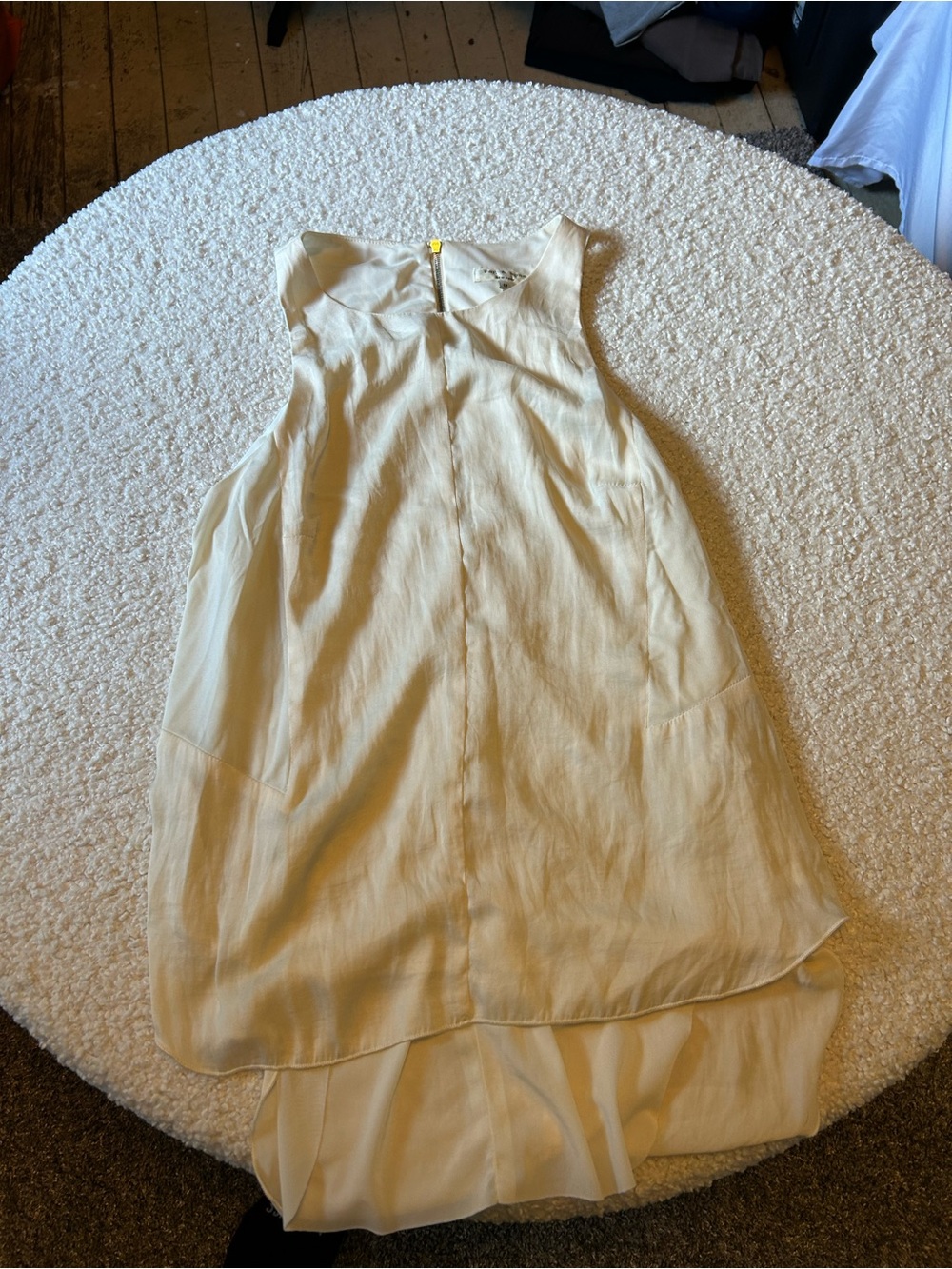 rag & bone Cream Sleeveless High-Low Tunic Dress